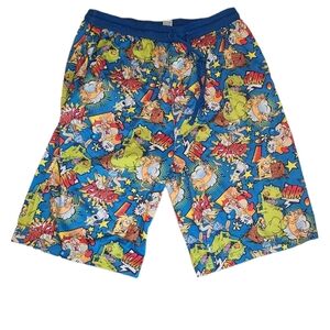 Nickelodeon Shorts Cartoon Print All Around Men's  XXL Fit Like XL Elastic Waist